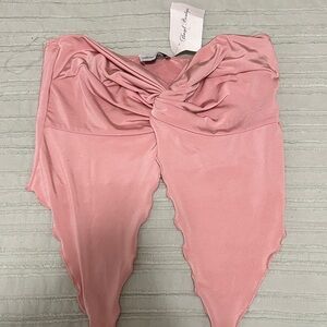Hazel Boutique Pink Twist Front Top